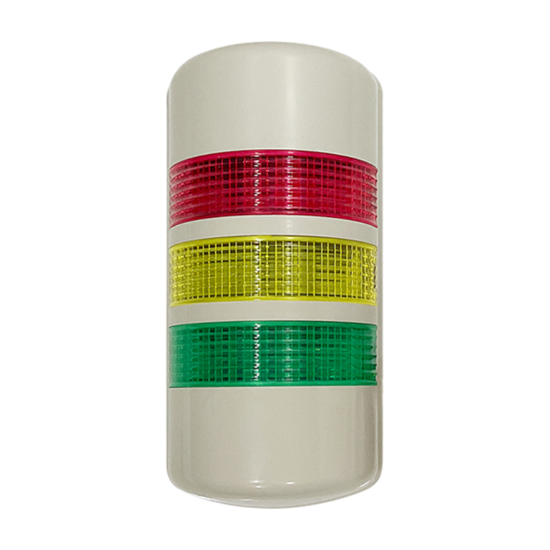 LED 점등/점멸형 반원 벽부형 타워램프, AUS 벽부형 Series, 3단, 부저, AC/DC